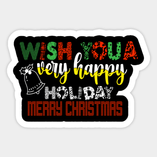 Wish you a very happy holiday - Merry Christmas Sticker